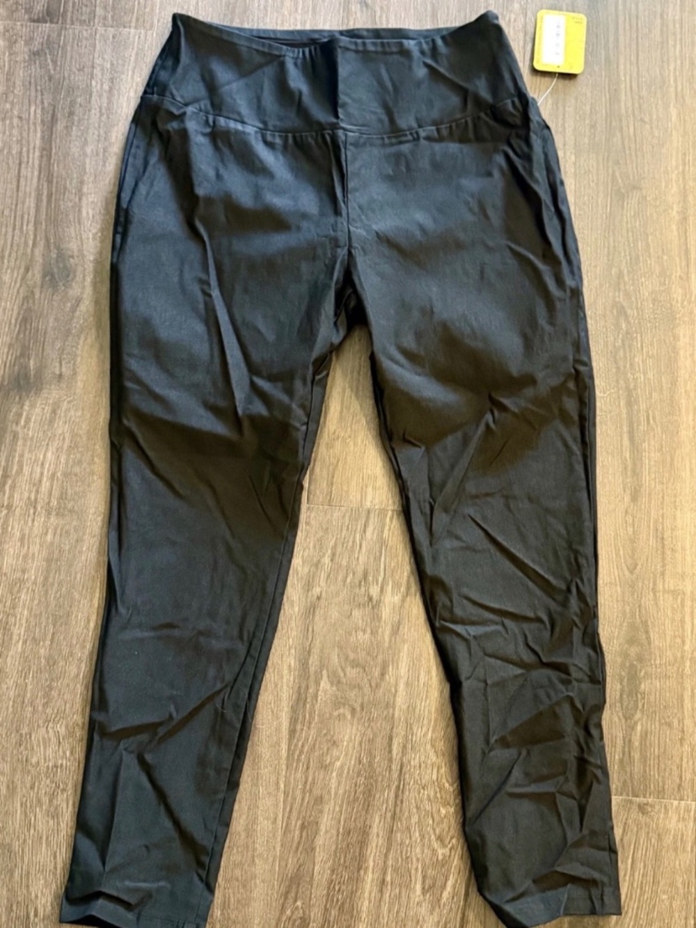 Hybrid & Company Women's Full Elastic Waist Pull On Twill Pant - Black - Size XL